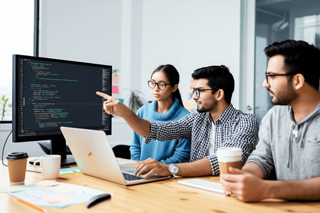 Team coding session